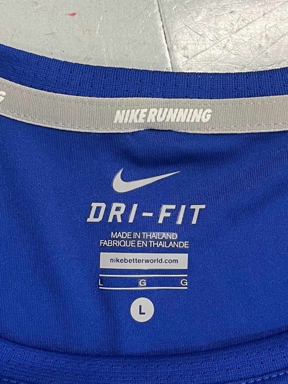 ⛹🏽‍♂️ Nike Miler Crewneck Short Sleeve Dri-FIT Shirt~Men’s Sz Lg~Royal Blue - Picture 3 of 11